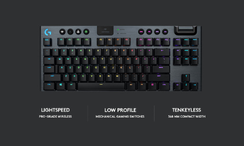 Logitech G915 Tenkeyless LIGHTSPEED Wireless RGB Mechanical - Tactile Switch