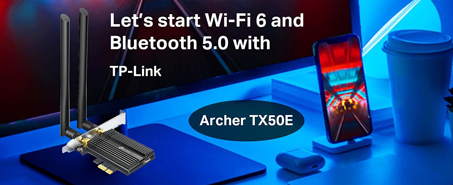 TP-Link Archer TX50E AX3000 Wi-Fi 6 Bluetooth 5.0 PCIe Adapter