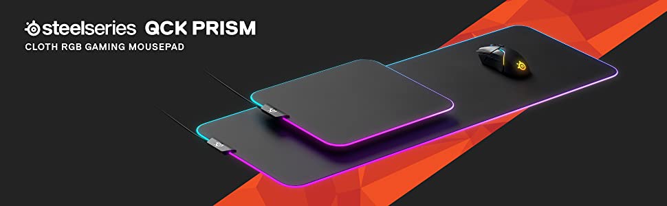 SteelSeries 63825 QCK Prism Medium Cloth RGB Mouse Pad