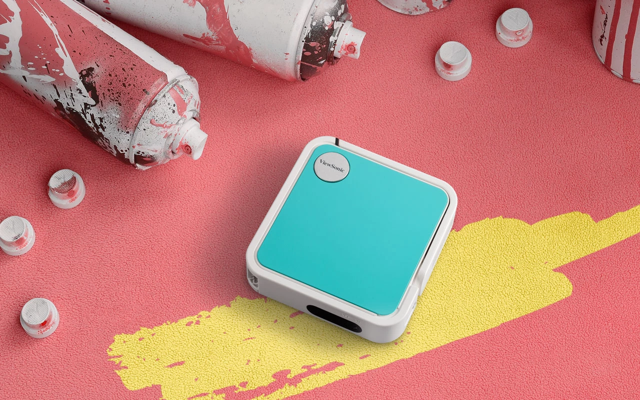 ViewSonic M1 Mini Plus Smart Wi-Fi Ultra-Portable Projector w/ Bluetooth, JBL Speaker HDMI & USB Type C Built-in Battery