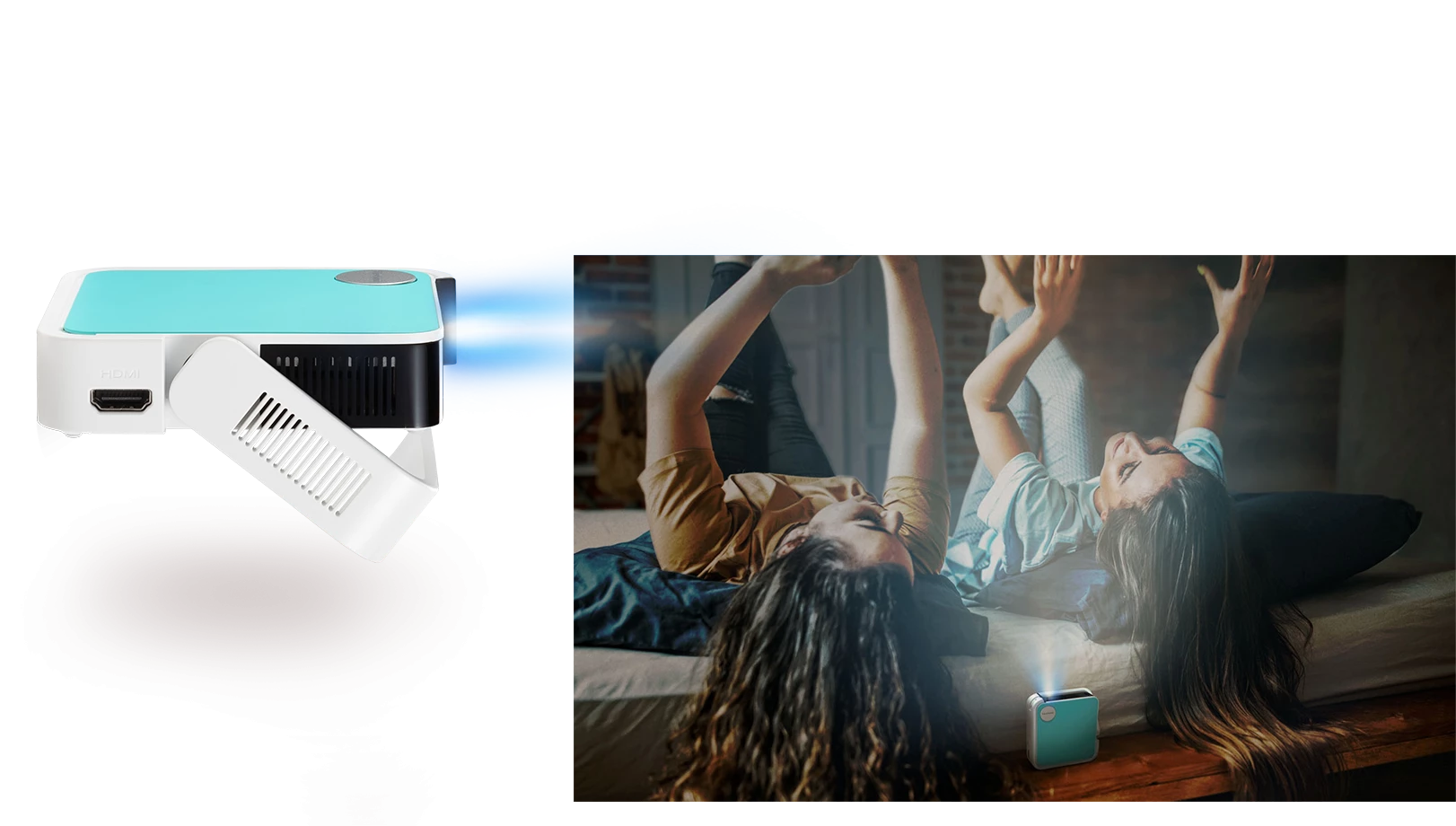ViewSonic M1 Mini Plus Smart Wi-Fi Ultra-Portable Projector w/ Bluetooth, JBL Speaker HDMI & USB Type C Built-in Battery