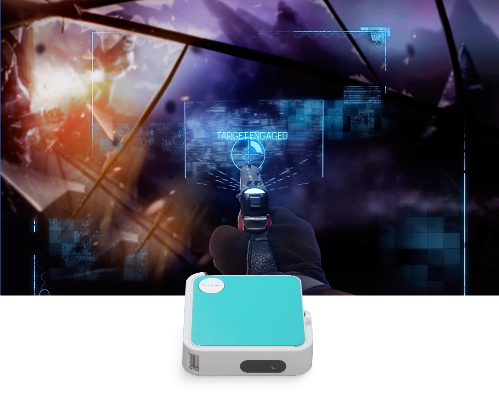 ViewSonic M1 Mini Plus Smart Wi-Fi Ultra-Portable Projector w/ Bluetooth, JBL Speaker HDMI & USB Type C Built-in Battery
