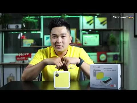 ViewSonic M1 Mini Plus Smart Wi-Fi Ultra-Portable Projector w/ Bluetooth, JBL Speaker HDMI & USB Type C Built-in Battery