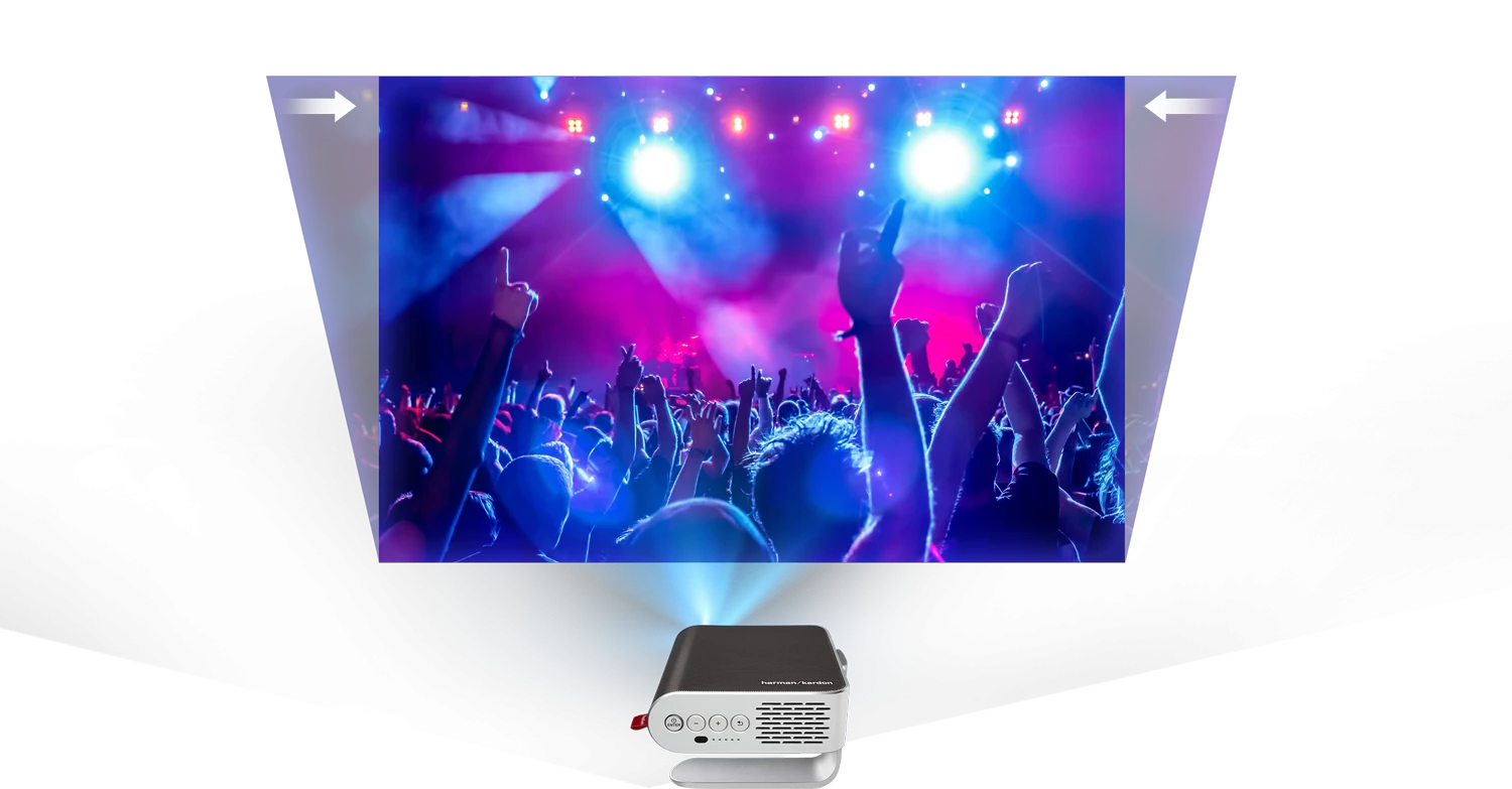 ViewSonic M1+_G2 Portable Smart Wi-Fi Projector w/ Dual Harman Kardon Bluetooth Speakers HDMI USB Type C & Built-in Battery