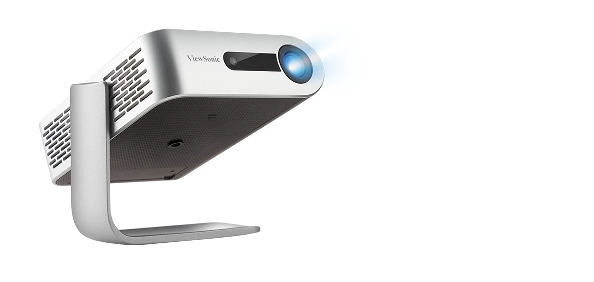 ViewSonic M1+_G2 Portable Smart Wi-Fi Projector w/ Dual Harman Kardon Bluetooth Speakers HDMI USB Type C & Built-in Battery