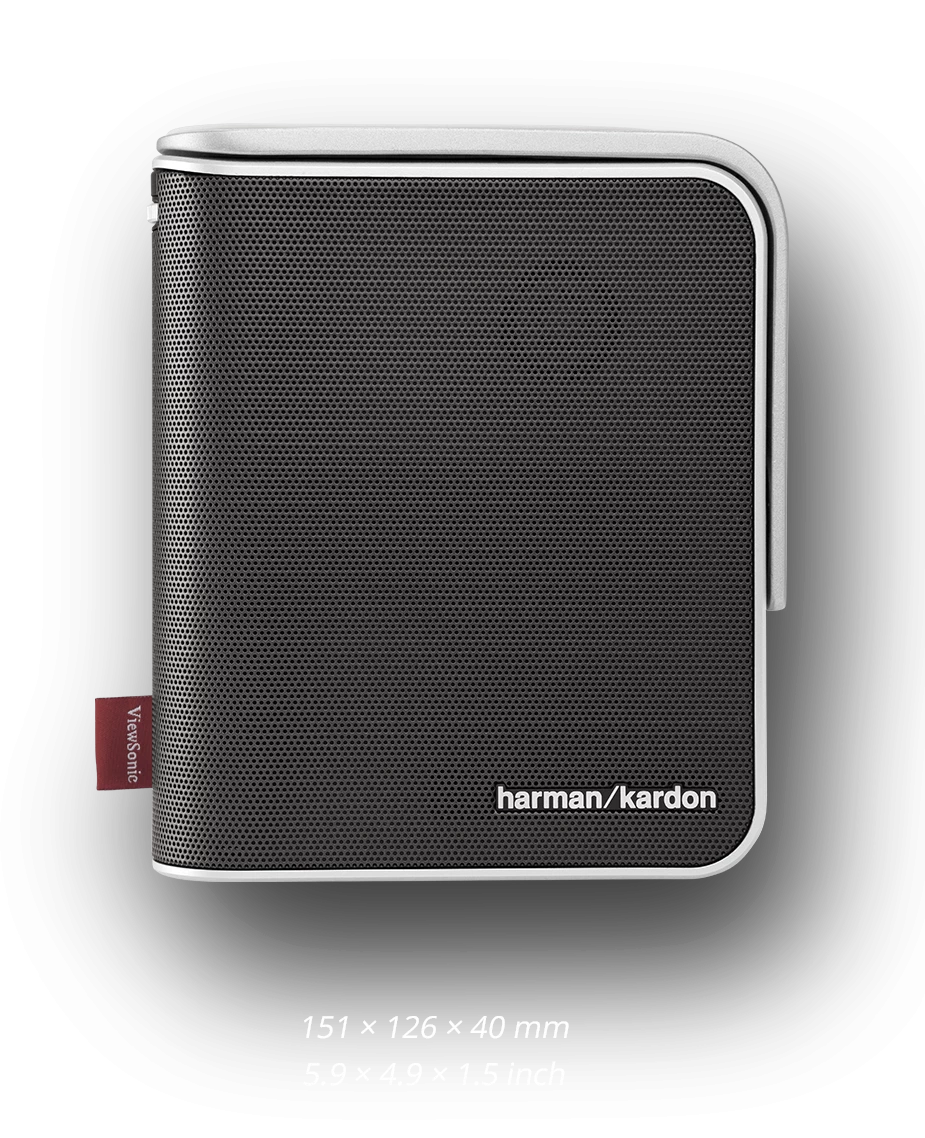 ViewSonic M1+_G2 Portable Smart Wi-Fi Projector w/ Dual Harman Kardon Bluetooth Speakers HDMI USB Type C & Built-in Battery