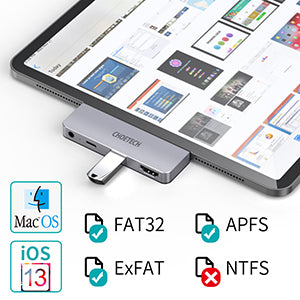 Choetech HUB-M13 USB Type C 4in1 Hub 4K 60HZ HDMI PD 60W Audio For iPad Pro