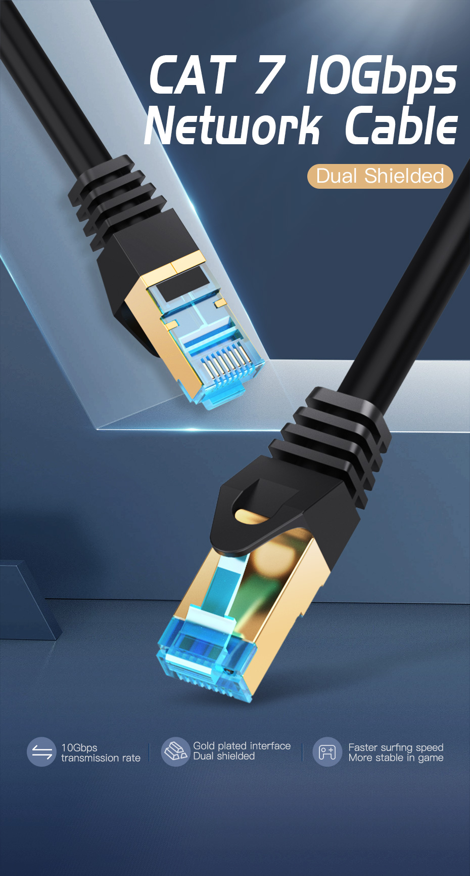 Vention CAT7 SSTP Patch Cord 3M