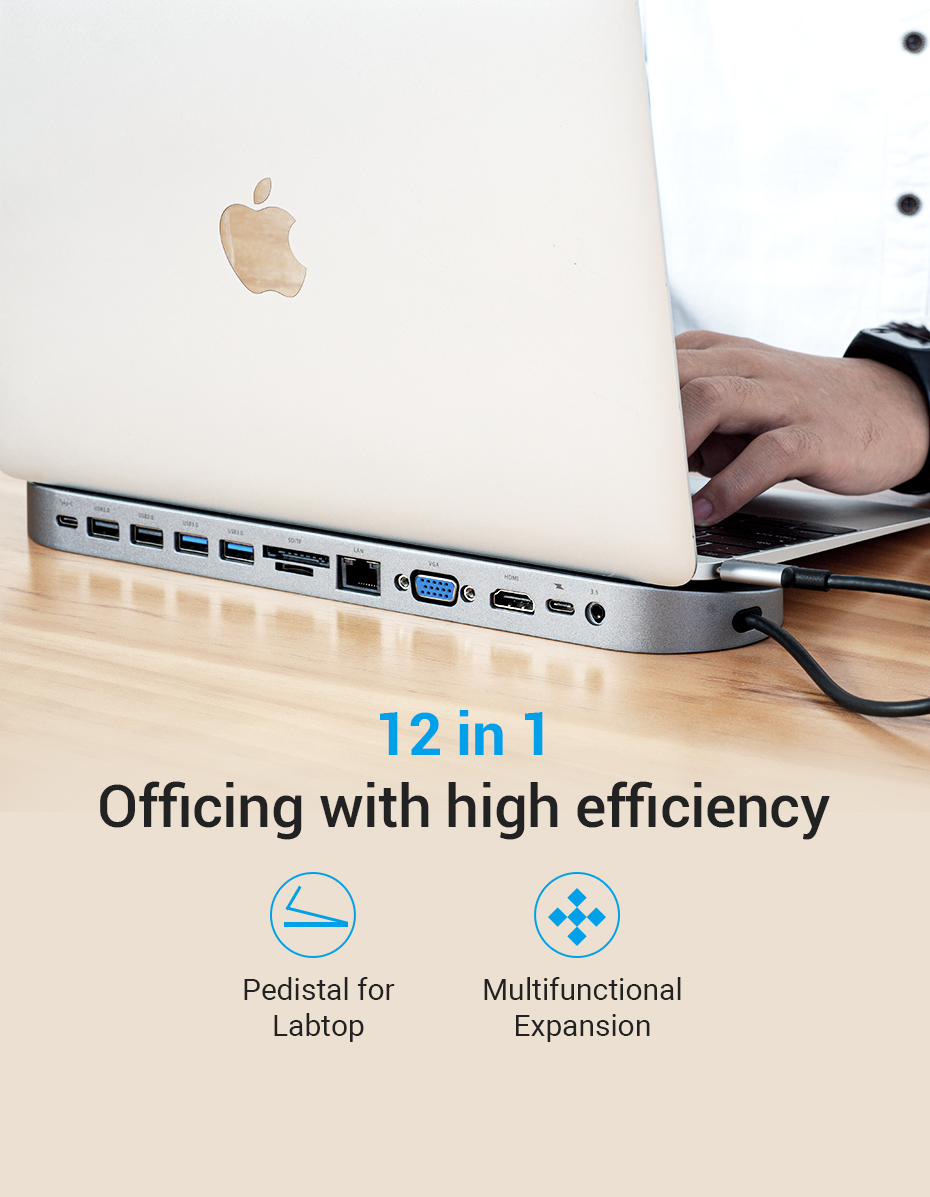Vention Multi-Function 12-in-1 Type-C DC