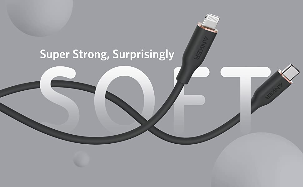 Anker Powerline III Flow USB C to Lightning Cable 0.9M – Black