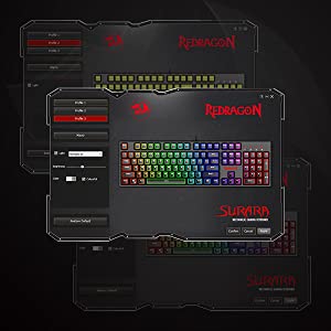 Redragon K582 SURARA RGB LED Backlit Mechanical Gaming Keyboard with 104 Keys-Linear and Quiet-Red Switches