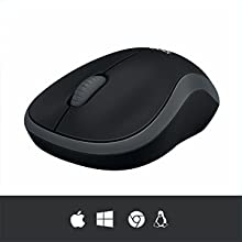 Logitech M185 Wireless Mouse Ambidextrous USB PC / Mac  - Grey