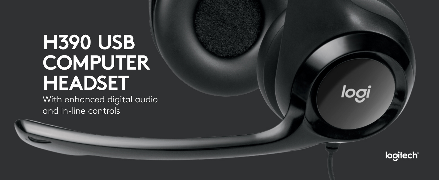 Logitech H390 USB ClearChat Comfort Headset w/ Mic