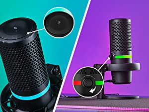 HyperX DuoCast - USB Microphone (Black) - RGB Lighting